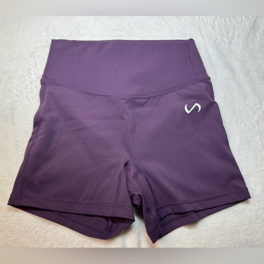 TLF Grape Purple High-Waist Women’s Active Shorts